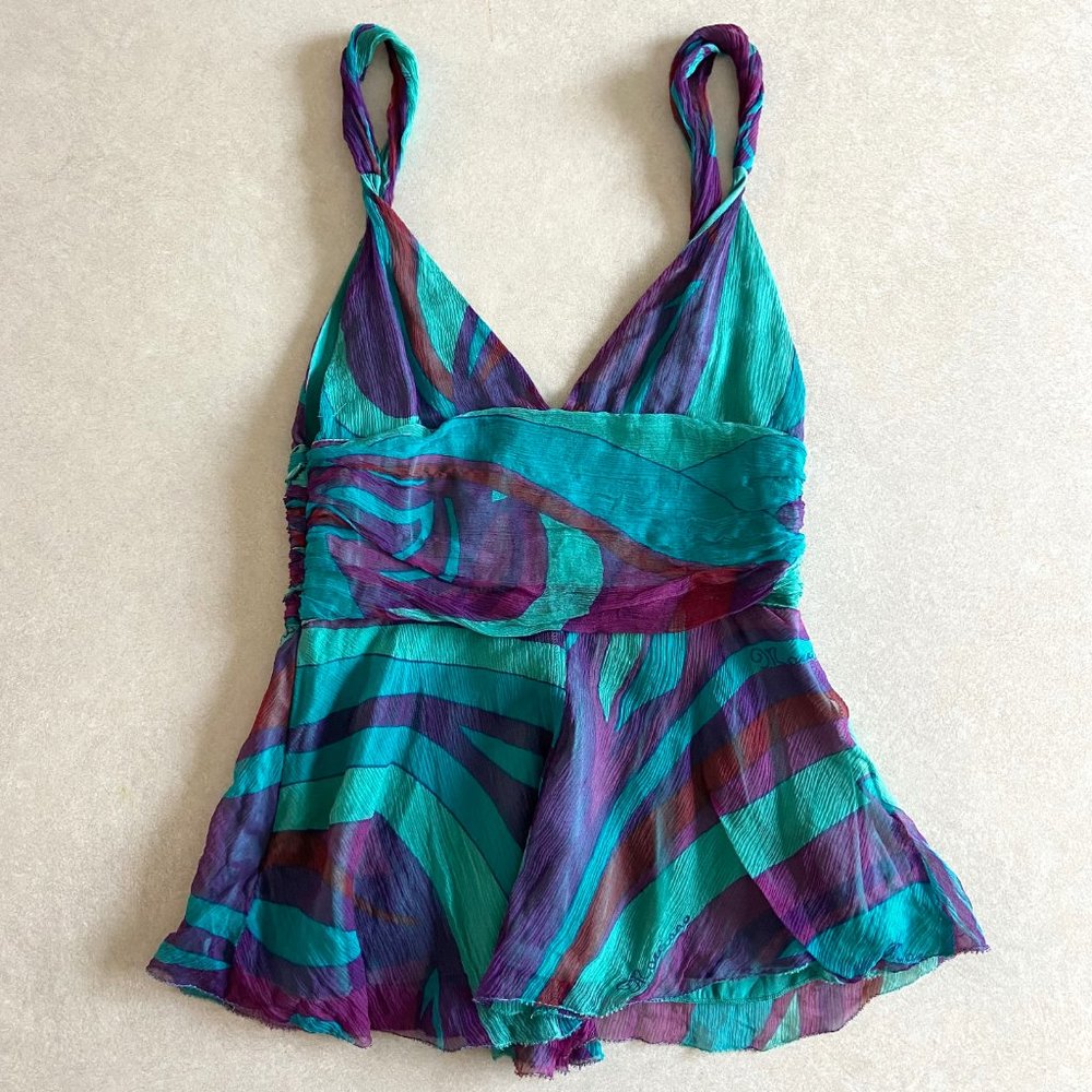 Blue Silk Tank Camisole ASO Sharpay Evans in High School Musical 2 - Picture 3 of 10